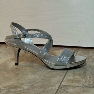 Fioni Night Silver Strappy Heels